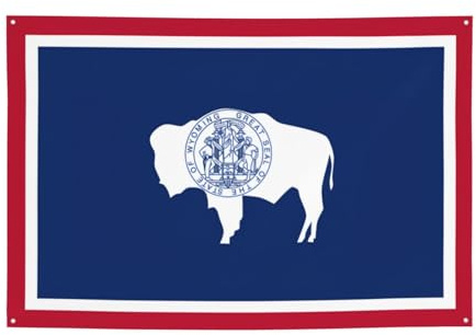 Wyoming State Flag Party Banner - Banner für Dekorationen geeignet für Geburtstage, Weihnachten und festliche Veranstaltungen