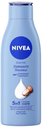 Nivea Body Milk - Lote de 12 unidades de leche corporal hidratante, 48 horas, sedoso, suave (Zijdezacht), 250 ml