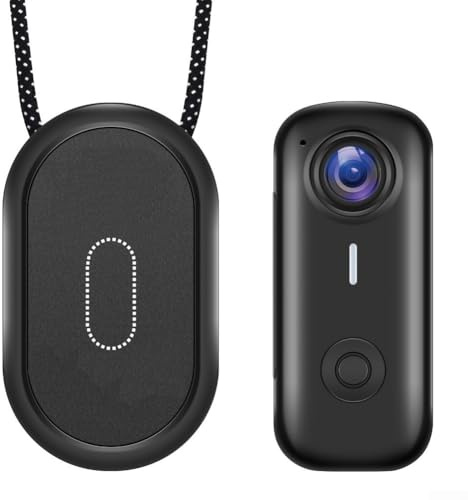 CARMOTTER Mini Body Camera, Magnetische Action-Kamera mit WiFi-Konnektivität für Radfahren, Abenteuersport und tägliche Outdoor-Aktivitäten, 120° Weitwinkel Body cam körperkamera for mini (Schwarz)