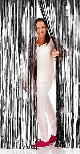 T�rvorhang Halloween 1x2 m Deko Horror Vorhang Fransen schwarz