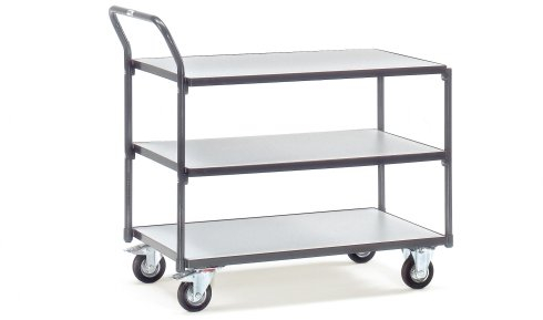 Fetra Transportgeräte mtsd3p1 F 250 Wagen mit Tablett ESD, Regal 3 ohne Rollen, 125 mm Durchmesser, 850 mm x 500 mm Plattform