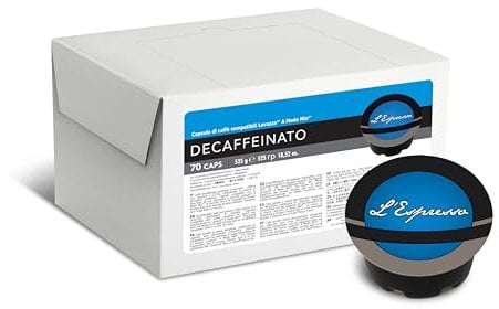 Gimoka - Compatibile Per Lavazza - A Modo Mio - 70 Capsule - Gusto DECAFFEINATO - Made In Italy