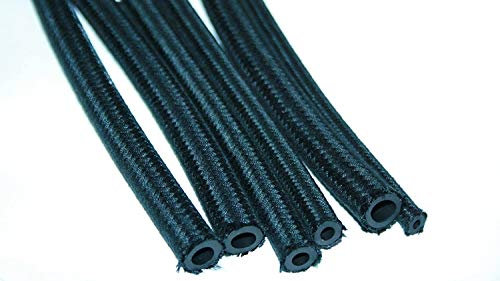 10mm 3/8 2 METRE Cotton Braided Rubber Fuel LINE Pipe UNLEADED Petrol Diesel TUBING Hose