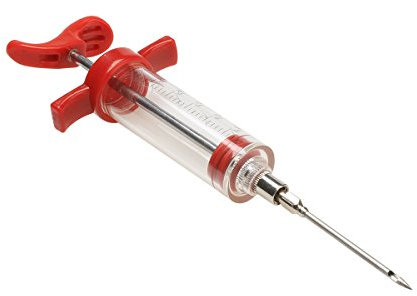 Andux Zone Edelstahl-Spritze/Marinier spritze, Inklusive Nadeln 30 ml Fassungsvermögen 09-ZSQ-002 (rot)