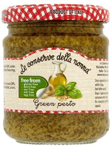 Le Conserve Della Nonna Dairy, Nut & Gluten Free Green Pesto Sauce 185g