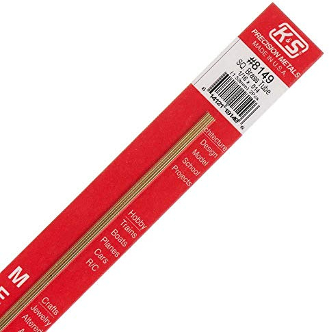 K&S 1/8 in. Dia. x 12 in. L Square Brass Tube 2 pk
