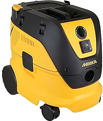 Mirka Dust Extractor 1230 L PC GB 230V Suitable for Wet & Dry Application Push & Clean Filter Cleaning System Equipped With Carrying Handle Fleece Bag Included Large Wheels