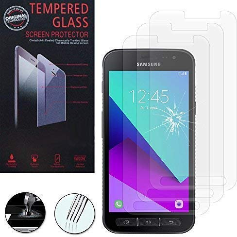 VCOMP® Lot 3 Films Verre Trempé de Protection d'écran pour Samsung Galaxy Xcover 4 SM-G390F - Transparent