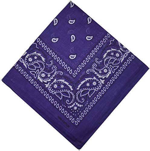 Schals & Tücher Bandana Halstuch Bikertuch Nickituch Kopftuch Baumwolle Mundschutz Piratentuch Violett