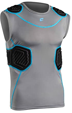 Champro Herren Bull Rush Fußball Kompressionsshirt mit integrierten Pads