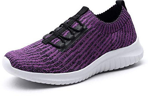 TIOSEBON Scarpe Ginnastica Donna Outdoor Slip On Fitness Comode Tennis Scarpe da Camminare 43 EU Viola