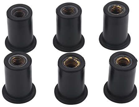 Gummi Mutter, Kajak Gummimutter 6 PCS M6 Metrischer Gummimuttern Befestiger Windschutzscheibe Wellnuts Kajak Zusätze