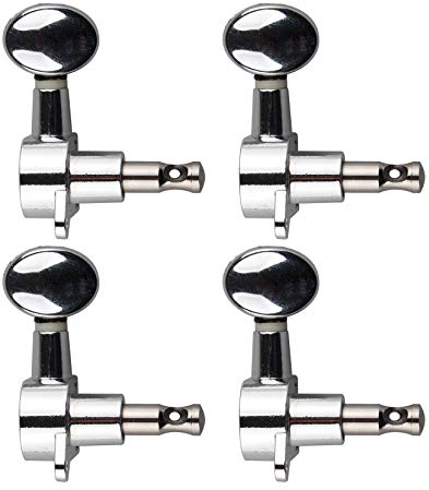 Futheda 4 Stück versiegelte Ukulelen Stimmwirbel Saiten Stimmwirbel Schlüssel Silber geschlossen Locking Tuner Mechaniken mit Schrauben Set für 4-saitige Gitarre