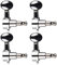 Futheda 4 pz sintonizzatori per ukulele, chiavi di accordatura argentate con viti set per chitarra a 4 corde