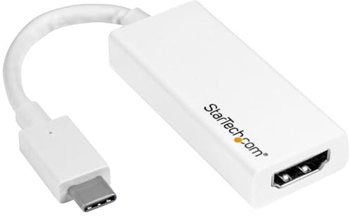 StarTech.com USB-C to HDMI Adapter - Thunderbolt 3 Compatible - White - 4K 60Hz
