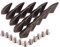 PandaHall 20 Sätze Gunmetal Shark Fin Form Spike Cone Studs Schraube Niet Metall Niet Spikes Schraube zurück für Tasche Hut Schuh Leder Halsband DIY Handwerk Zubehör