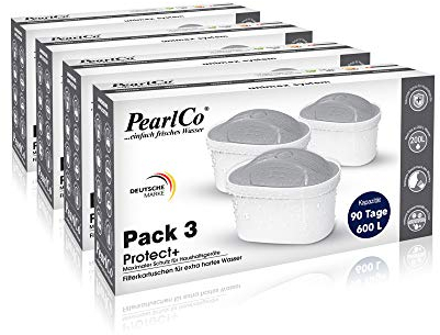 PearlCo Protect+ unimax - 12 Pack Water Filter Cartridges (compatible with Brita® Maxtra®)