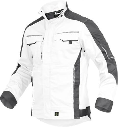 Leib Wächter Flex-Line Herren Arbeitsjacke Bundjacke (3XL, Weiß/Grau)