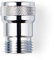 Preval® Duschventil vollversilbert Dusch-Wassersparer Wassersparventil 1/2 IG (Wassereintritt) x 1/2 AG (Wasseraustritt) mit versilberte Düse 2,8 mm und versilberter Gewindeplatte
