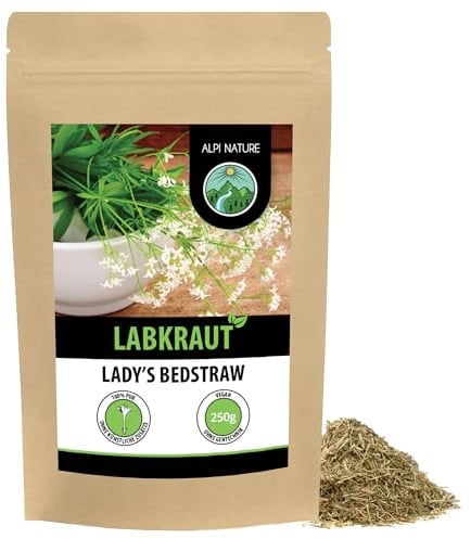 Alpi Nature Lady's Bedstraw Tea 250g 8.8 oz, Dried and Cut Bedstraw Herb, Loose Tea, Galium verum