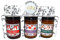 Choice Masters Cheese Lovers Trio Jar Gift Set - Cheeseboard Accompaniment Tea Time Gift Pack - Chilli Jam, Cheeseboard Chutney & Sundried Tomato& Smoked Garlic Chutney