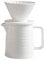 mondays. Pour Over Coffee Maker Set, Premium Ceramic Dripper & Decanter, 1-2 Cup Home Filter Coffee Maker (White)