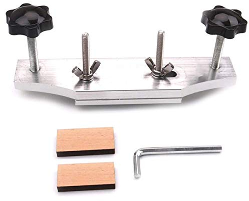 Alnicov Gitarrenbrückenklemme, Metall-Gitarrenbrücke, Ersatz-Caul-Klemme mit L-Schraubenschlüssel für Gitarrenbauer Universal-Reparaturwerkzeug