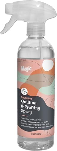 Magic Premium-Sprühflasche für Quilten und Basteln, Stoffspray zum Schneiden, Knicken und Nähen, beste Presssprühstärke zum Quilten, um Nähte und Falten abzuflachen (473 ml Auslöser)