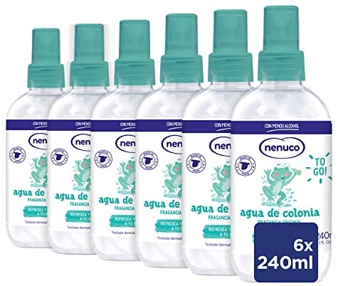 Nenuco Agua de Colonia recomendado para Bebés, Fragancia Original - Formato Spray 6x240 ml