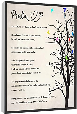 Psalm 23 Wandbild The Lord Is My Shepherd, gerahmt, fertig zum Aufhängen, 20,3 x 30,5 cm