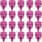HELIFOUNER 20 Pieces 6-32 Thread, Pink Color Anodized Aluminum Computer Case Thumbscrews, Thumb Screws for Computer Case/Cover/Power Supply/Hard Drives
