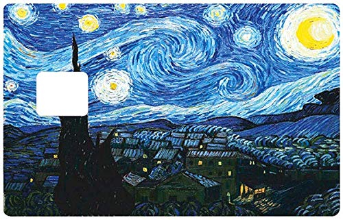 Aufkleber für Bankkarte, US-Größe: Van Gogh Sternennacht – Unterscheiden und dekorieren Sie Ihre Kreditkarte nach Ihren Wünschen