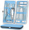 Coolzon Set de Manicura y Pedicura, Kit Manicura de 19 Piezas, Set Manicura, Damas y Hombres, Conjunto Completo con Todo Para el Cuidado de Manos y Pies, Clip de Uñas de Acero Inoxidable，Azul