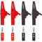Greluma 4 Stk Hochleistungs-Krokodilklemmen, vollisolierte, sichere Krokodilklemmen mit 4-mm-Bananenbuchse + 4 Stück 4-mm-Bananenstecker