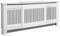 Radiator Cover White, Adjustable Radiator Cover, Modern White Painted MDF Wood Radiator Heating Cover Vertical Slat Cabinet Shelf Living Room Furniture (W 140-204 x H 83.5 x D 19 cm)