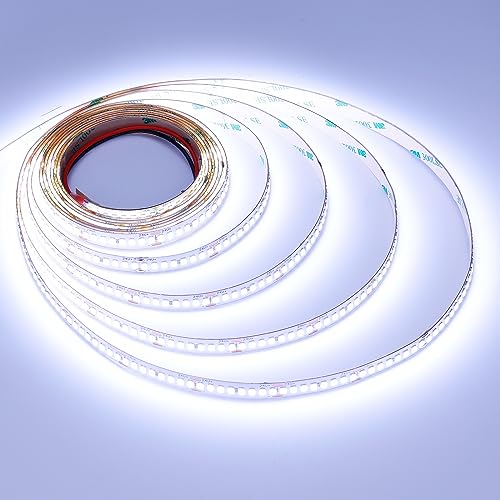 JOYLIT 24V LED Streifen 5M 15000K Weiss IP20 224LEDs/M 3450LM/M Ultrahell CRI 92+, CE UL PRO+ 145LM/W 2835 SMD 120W Dimmbar Licht Band, Selbstklebend Innen LED Strip für Industrie, Gewerbe, Zuhause