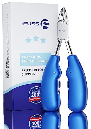 Mr. Fuss® Profi Nagelzange für Fußnägel zum Nägel selber machen robust aus hochwertigen Edelstahl Ideale Fußnagelschere für dicke Nägel Hilft gegen eingewachsene Zehennägel für Frauen & Männer