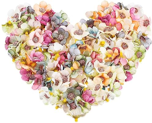 JITNGA 48 Stück Künstliche Blumenköpfe Seide Gänseblümchen Blütenköpfe Kunstblumen Zum Basteln Künstliche Blumen Köpfe Seidenblumen Für DIY Scrapbook Hausgarten Dekoration Hochzeitsdekoration