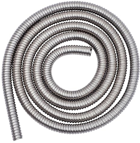 Hemobllo Kabelschutz - 3 Meter Kabelschutz Kabelbaumschlauch Flexibler Kabelkanal Kabelschutzschlauch Edelstahl Kabelhülse Kabelmanagement Drahtschutzschlauch, Ø 20mm Innen