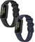 2 Pack Straps Compatible with Fitbit Inspire 3 Strap, Adjustable Wristband Silicone Sport Band for Fitbit Inspire 3 Activity Tracker (Black/Blue)