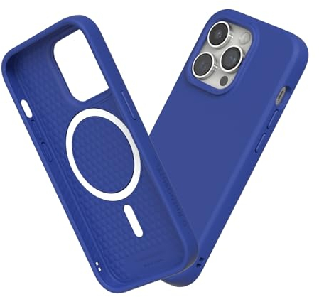 RhinoShield Hülle kompatibel mit [iPhone 14 Pro] | SolidSuit - MagSafe-kompatibel -Stoßdämpfende & schlanke Schutzhülle mit Premium Finish - 3.5 Meter Fallschutz - Klassisches Blau
