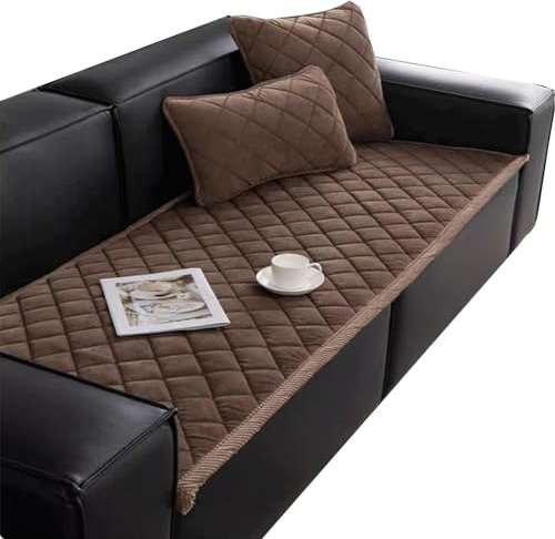 uyeoco Sofabezug Sofa Überzug Ecksofa L Form Couch überwurf,Plüsch Superweich Sofaüberwurf rutschfest Sofabezug Sofaüberwurf Verdicktes Dekoration Für 2 3 Sitzer Sofa (Color : 6@, Size : 70x150cm)