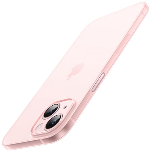 JETech Ultra Slim Case for iPhone 15 6.1-Inch, Camera Lens Cover Full Protection, Lightweight Matte Finish PP Hard Minimalist Case, Support Wireless Charging (Pink)