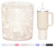 WUQID Bottes en silicone à paillettes compatibles avec Stanley Quencher H2.0 120 ml, 850,5 g, 591 ml et IceFlow Flip 850,5 g, 591 ml, gobelets antidérapants