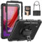 SEYMAC Custodia per Lenovo Tab M11 2024 (TB-330FU/TB-331FC), Custodia Antiurto per Lenovo Tab M11 con Pellicola Protettiva, Supporto Girevole a 360° e Cinghia da Mano, Tracolla, Portapenne, Nero