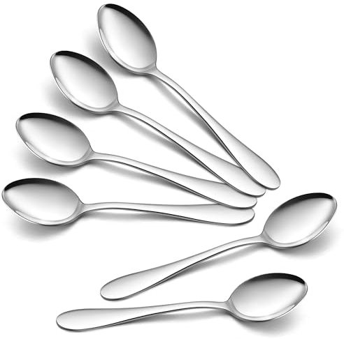 HaWare Kaffeelöffel, 6-teilig Edelstahl Teelöffel Dessertlöffel Set, Klein Löffel für Hause/Restaurant/Hotel, Hochglanzpoliert & Spülmaschinenfest - 13,5cm(Klassischer Griff)