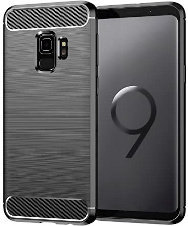 owlhold für Samsung Galaxy S9 Hülle, Karbonfaser Design Handyhülle Dünne Weiche TPU Silikon Material Schutzhülle stoßfeste Case Kratzfeste Cover für Samsung Galaxy S9 (Schwarz)