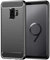 owlhold Coque pour Samsung Galaxy S9, Housse Premium TPU Souple Texture Fibre de Carbone Etui Protection Téléphone Antichoc, Anti-Rayures, Anti-Dérapante, Silicone Case Bumper, Noir