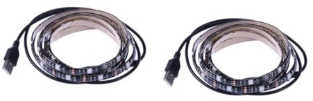 WHAMVOX 2 Stück 5050 flexibles Seillicht LED-Leiste TV-LED-Hintergrundbeleuchtung -Leuchten für den Fernseher -Lichterketten Lichtstreifen wasserdichtes Seillicht -Streifen