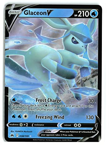 Pokémon Glaceon V 038/159 - Crown Zenith - Einzelkarte - Sammelkartenspiel